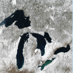 Thumbnail image of Great Lakes Reaches Maximum Ice Coverage for 2023-2024 Season