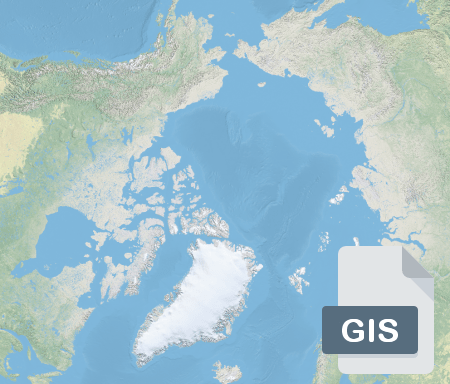 Thumbnail image of the Arctic denoting
             GIS files