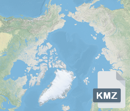 Thumbnail image of the Arctic denoting
             KMZ files