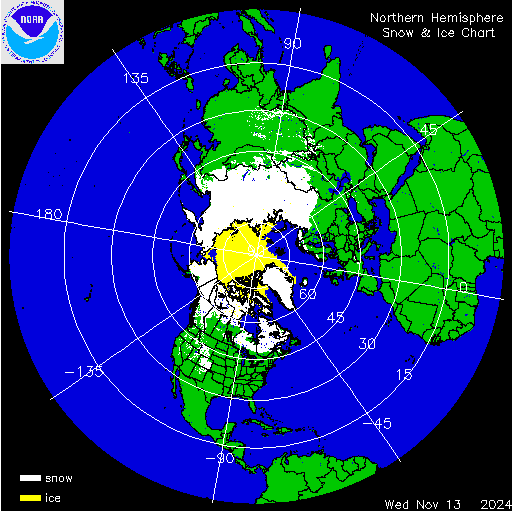 ims2024318 Current Snow and Ice Depth in Europe and USA