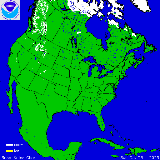 Thumbnail image 
                 of current North American snow and ice chart