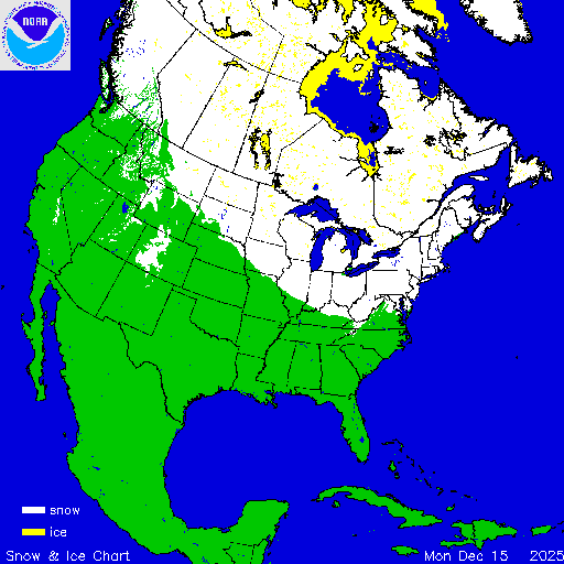 Thumbnail image 
                 of current North American snow and ice chart