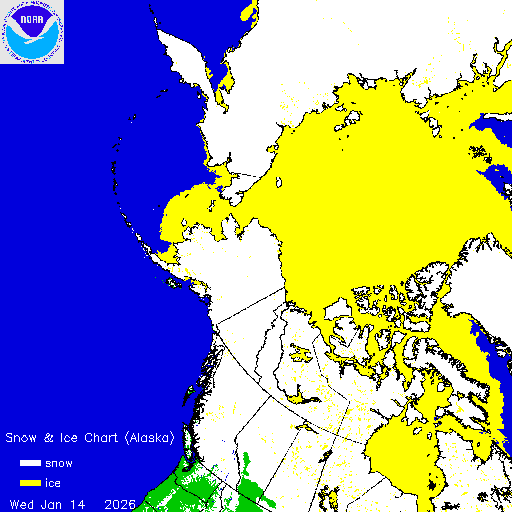 Thumbnail image 
                 of current Alaska region snow and ice chart