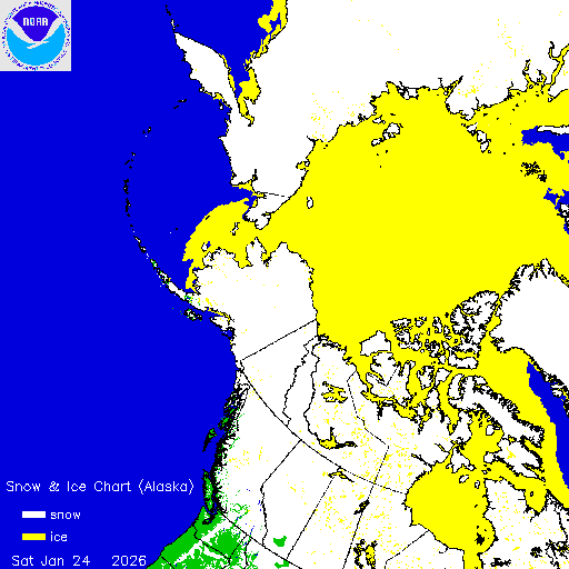 Thumbnail image 
                 of current Alaska region snow and ice chart