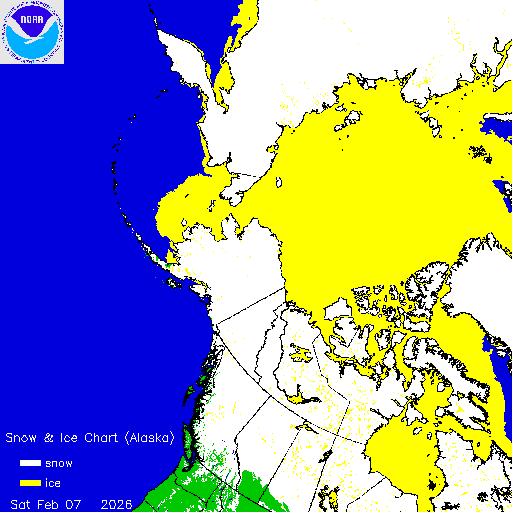 Thumbnail image 
                 of current Alaska region snow and ice chart