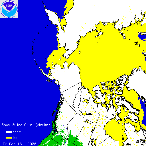 Thumbnail image 
                 of current Alaska region snow and ice chart
