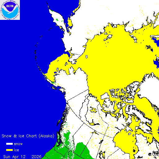 Thumbnail image 
                 of current Alaska region snow and ice chart