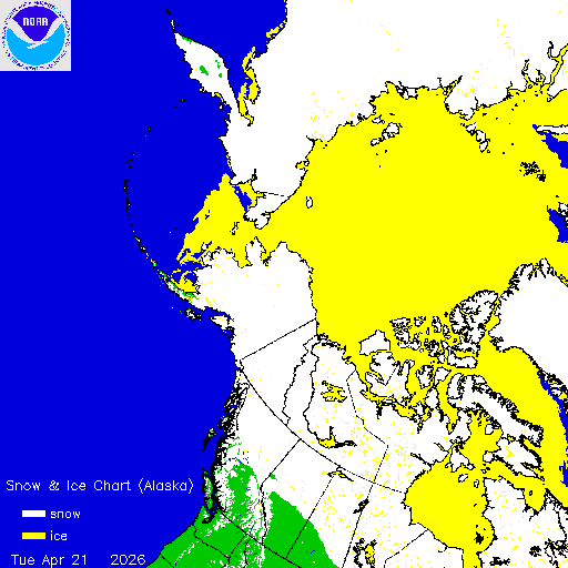 Thumbnail image 
                 of current Alaska region snow and ice chart