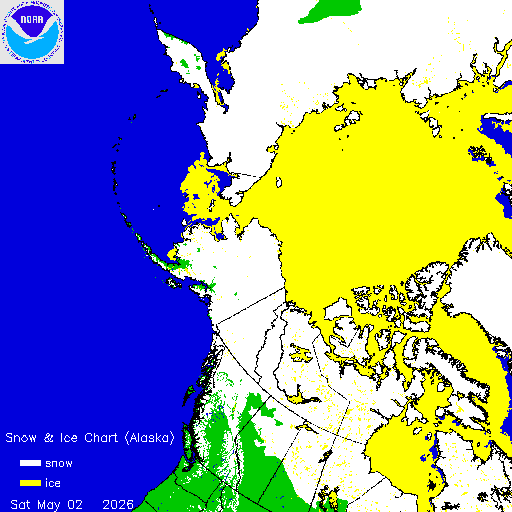Thumbnail image 
                 of current Alaska region snow and ice chart