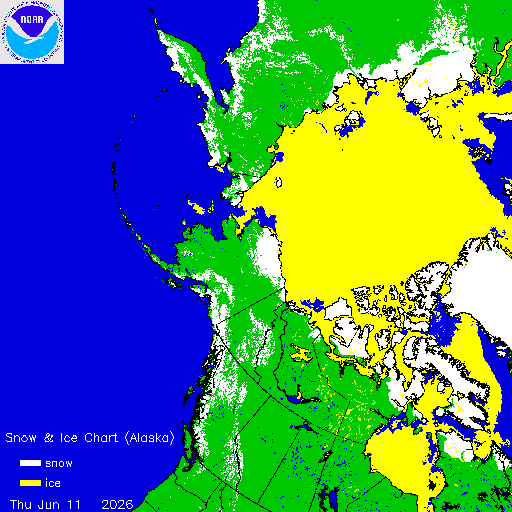 Thumbnail image 
                 of current Alaska region snow and ice chart