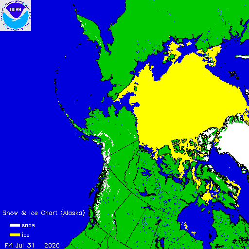 Thumbnail image 
                 of current Alaska region snow and ice chart