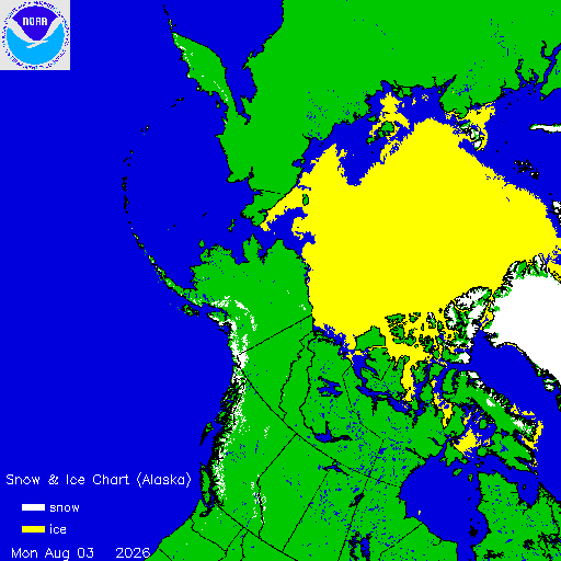 Thumbnail image 
                 of current Alaska region snow and ice chart
