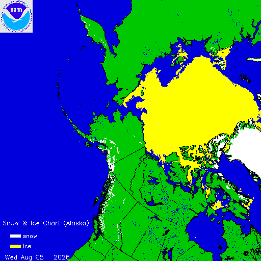 Thumbnail image 
                 of current Alaska region snow and ice chart