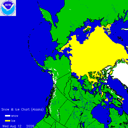 Thumbnail image 
                 of current Alaska region snow and ice chart