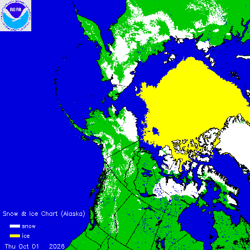Thumbnail image 
                 of current Alaska region snow and ice chart