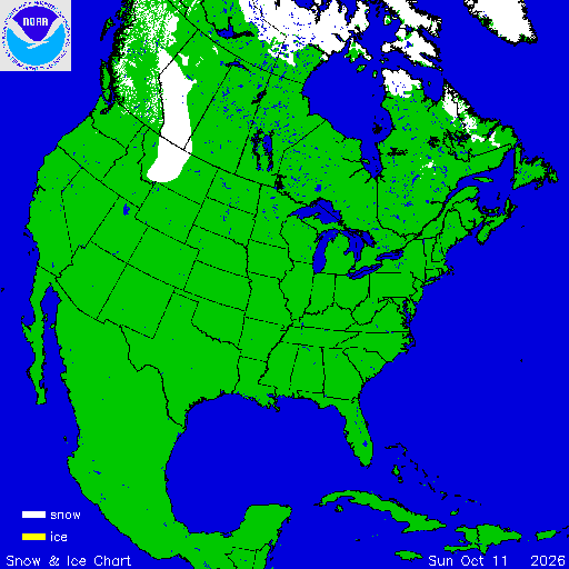 Thumbnail image 
                 of current North American snow and ice chart