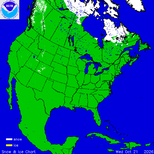 Thumbnail image 
                 of current North American snow and ice chart