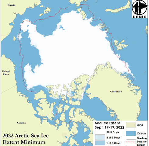 Thumbnail image of Arctic Sea Ice at Minimum Extent