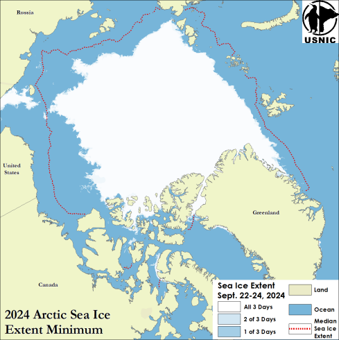 Thumbnail image of Arctic Sea Ice at Minimum Extent