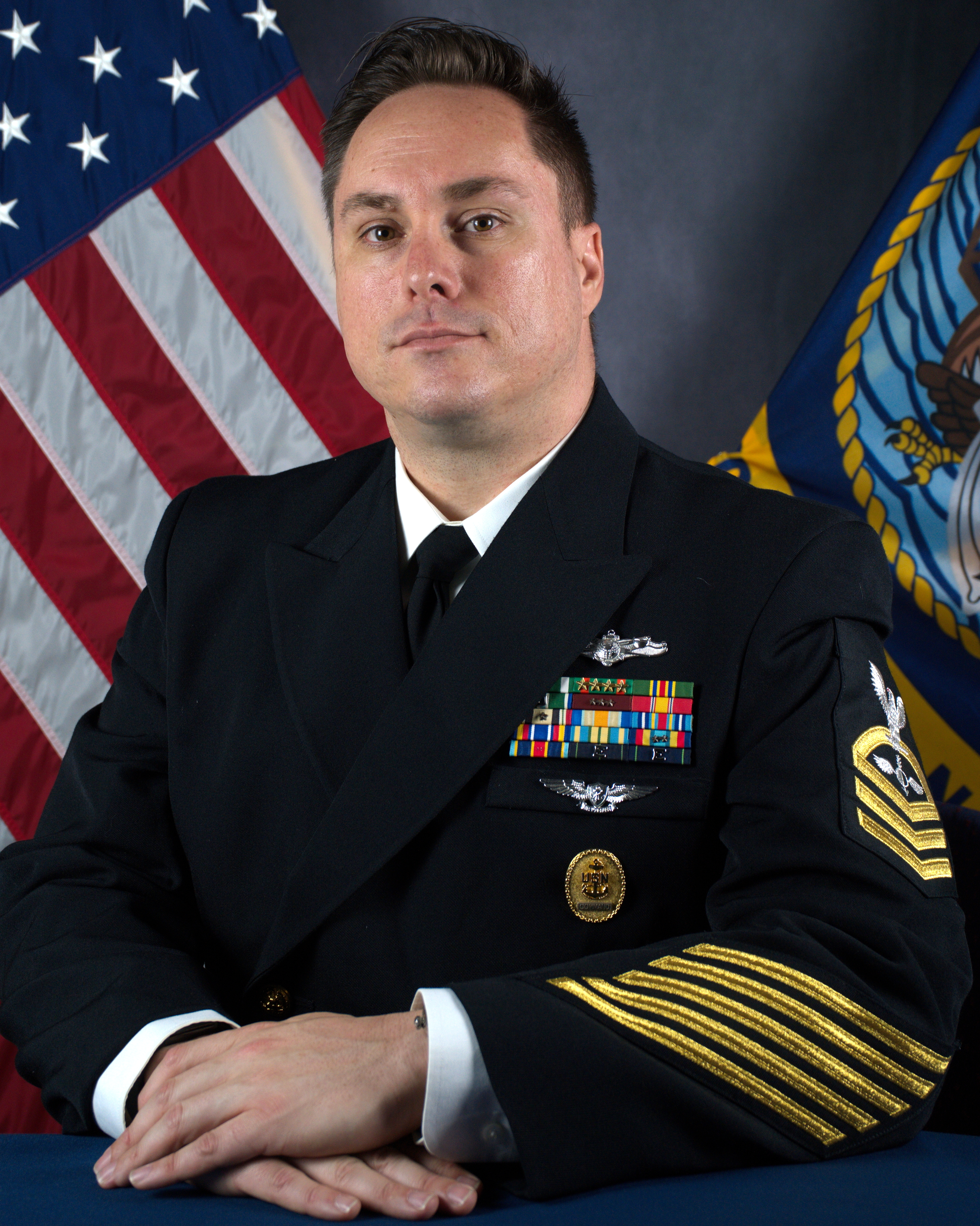 Naval photo of AGC Derron Gee in uniform.