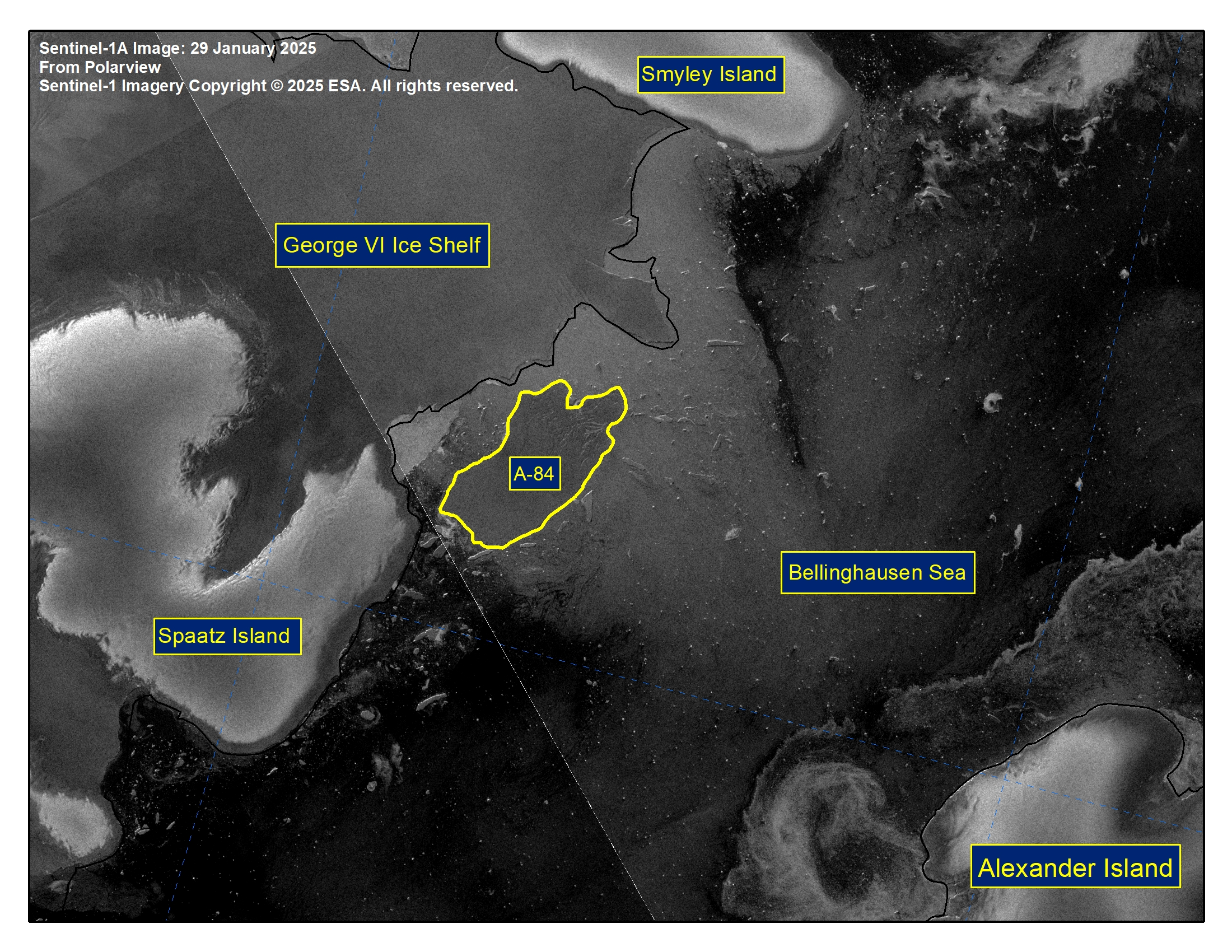 image of Iceberg A-84