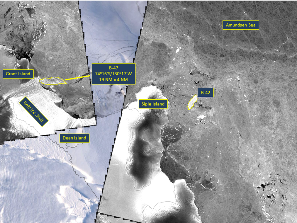 Satellite image of Iceberg B-47