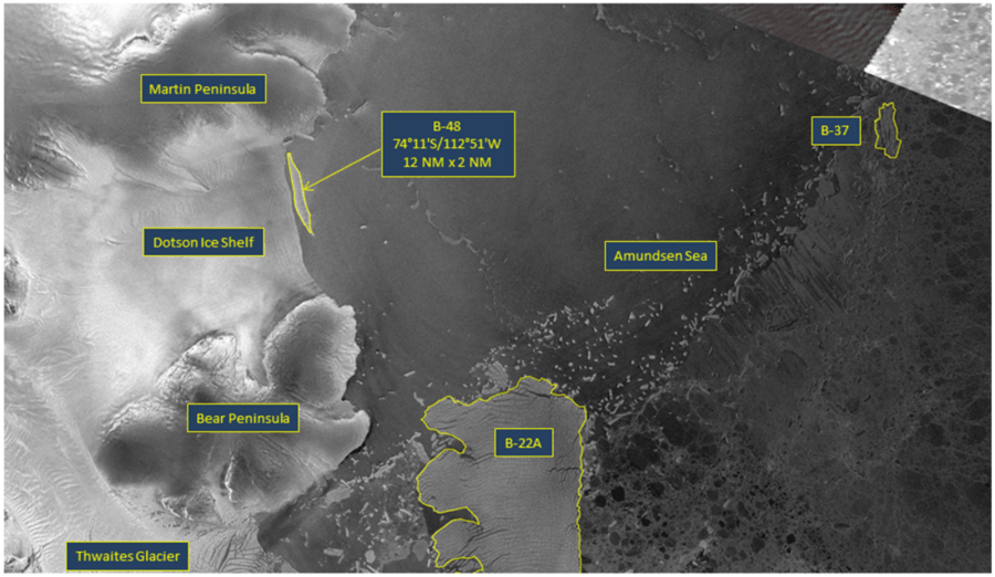 Satellite image of Iceberg B-48