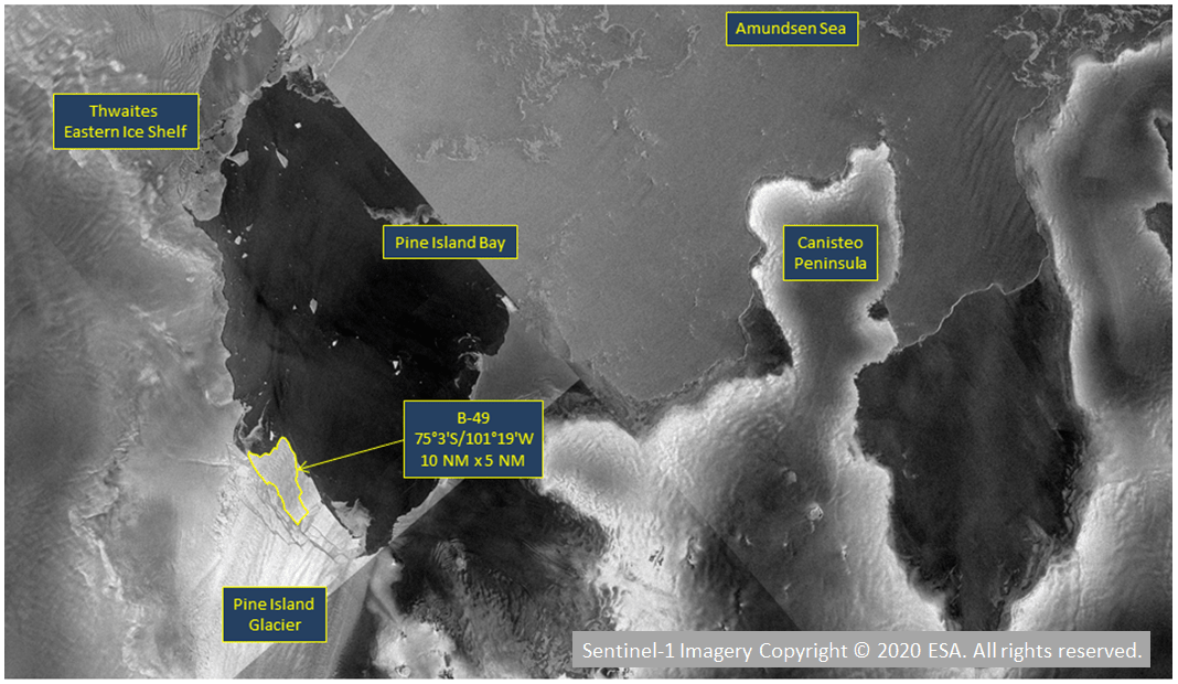 Satellite image of Iceberg B-49