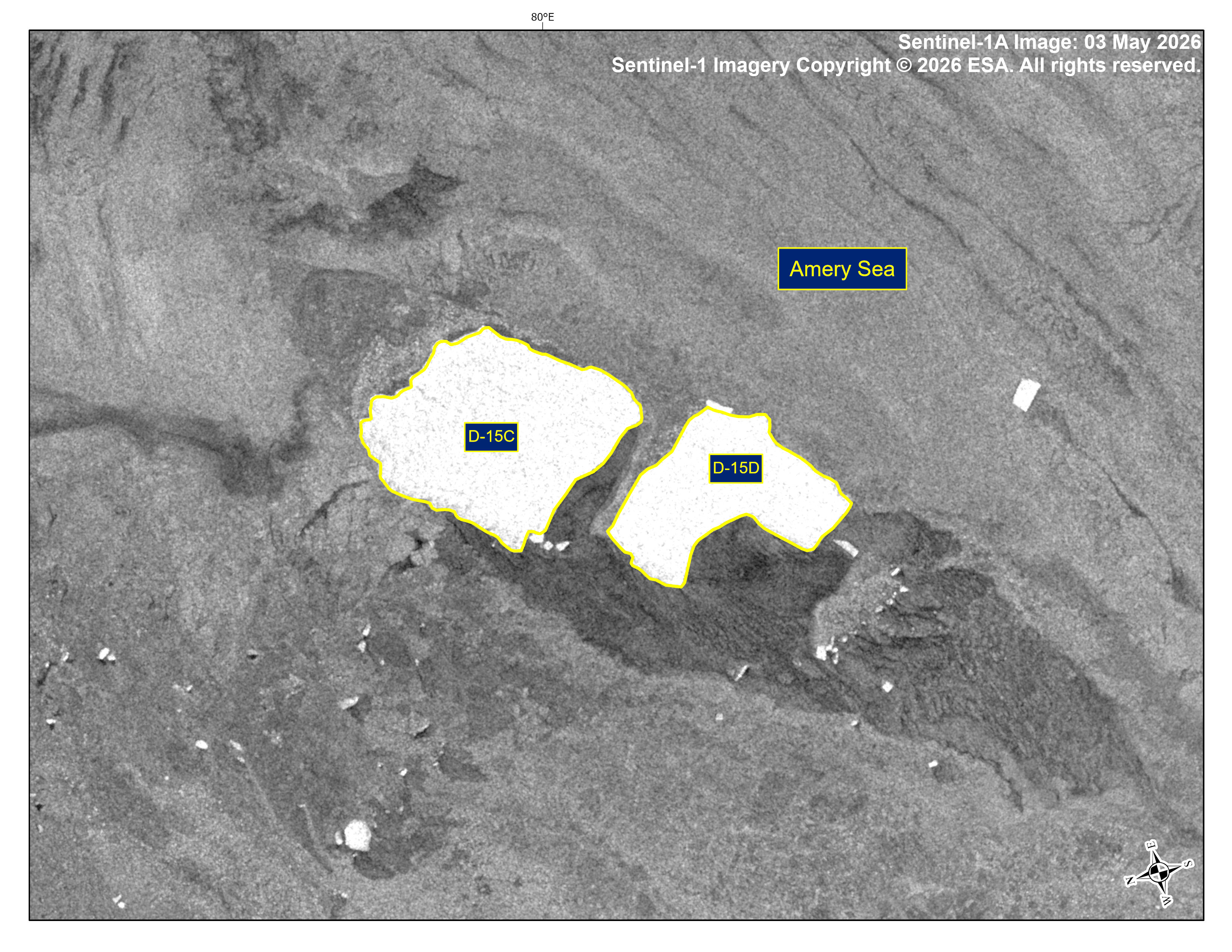 Satellite image of Iceberg D-15D