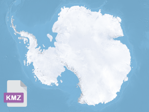 Thumbnail image of the Antarctic denoting
             KMZ files
