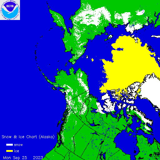 Yesterday Alaska Snow & Ice Chart