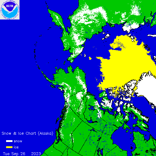 Yesterday Alaska Snow & Ice Chart