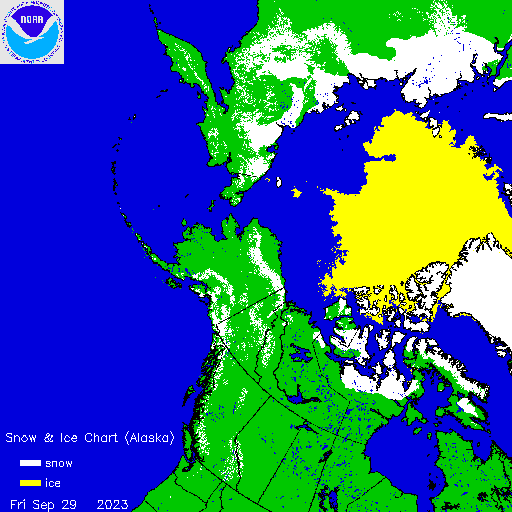 Yesterday Alaska Snow & Ice Chart