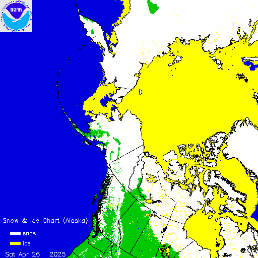 Yesterday Alaska Snow & Ice Chart