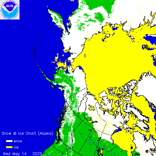 Yesterday Alaska Snow & Ice Chart
