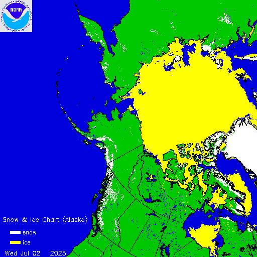 Yesterday Alaska Snow & Ice Chart
