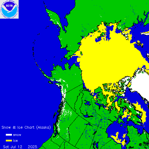 Yesterday Alaska Snow & Ice Chart