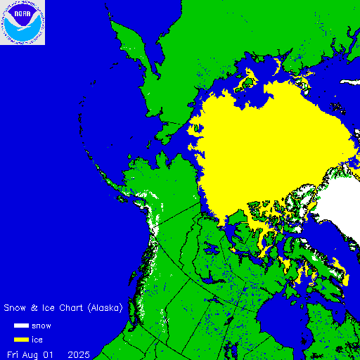 Yesterday Alaska Snow & Ice Chart