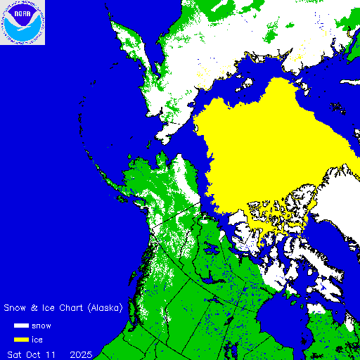 Yesterday Alaska Snow & Ice Chart