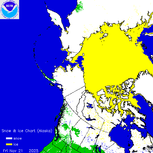Yesterday Alaska Snow & Ice Chart