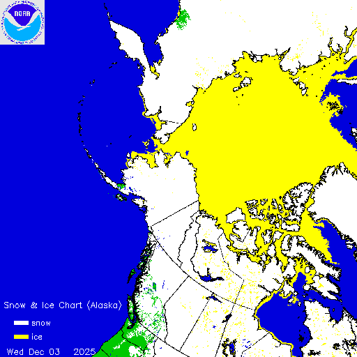 Yesterday Alaska Snow & Ice Chart