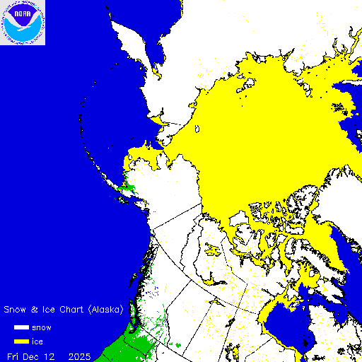 Yesterday Alaska Snow & Ice Chart