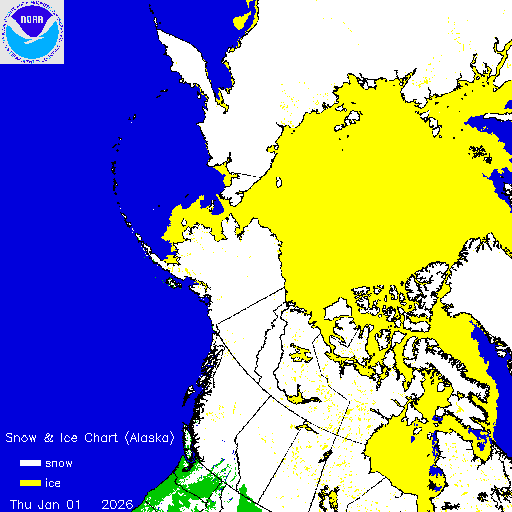 Yesterday Alaska Snow & Ice Chart