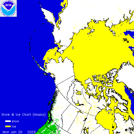 Yesterday Alaska Snow & Ice Chart