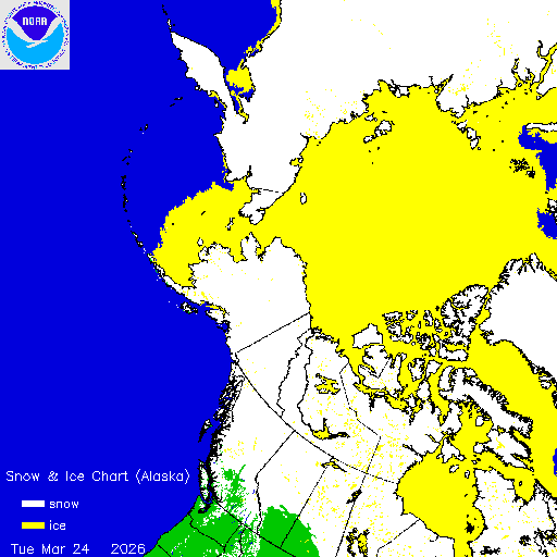 Yesterday Alaska Snow & Ice Chart