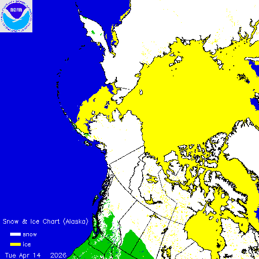 Yesterday Alaska Snow & Ice Chart