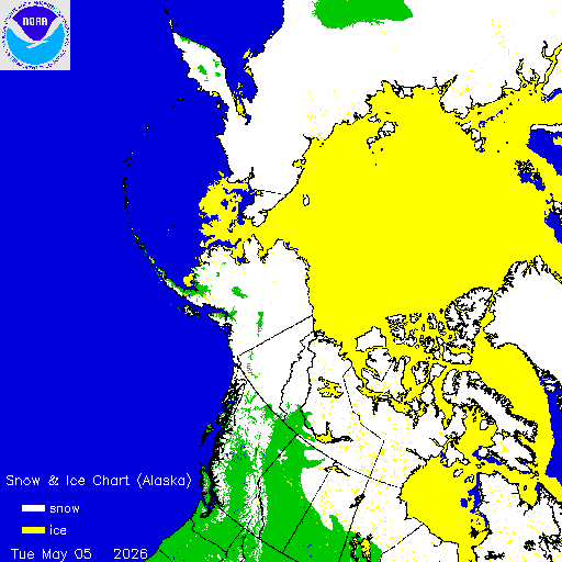 Yesterday Alaska Snow & Ice Chart