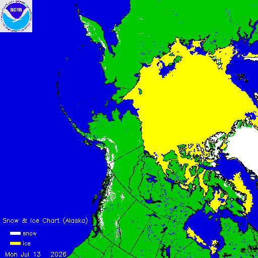 Yesterday Alaska Snow & Ice Chart