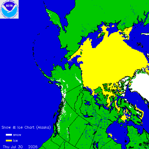 Yesterday Alaska Snow & Ice Chart