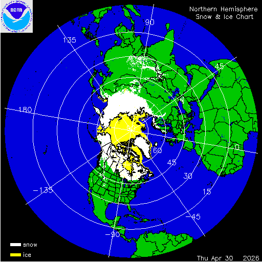 Yesterday Northern Hemisphere Snow & Ice Chart